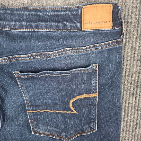 American Eagle Outfitters Women's Jeans Size 16X28 Regular Blue Denim Stretch - Picture 5 of 9